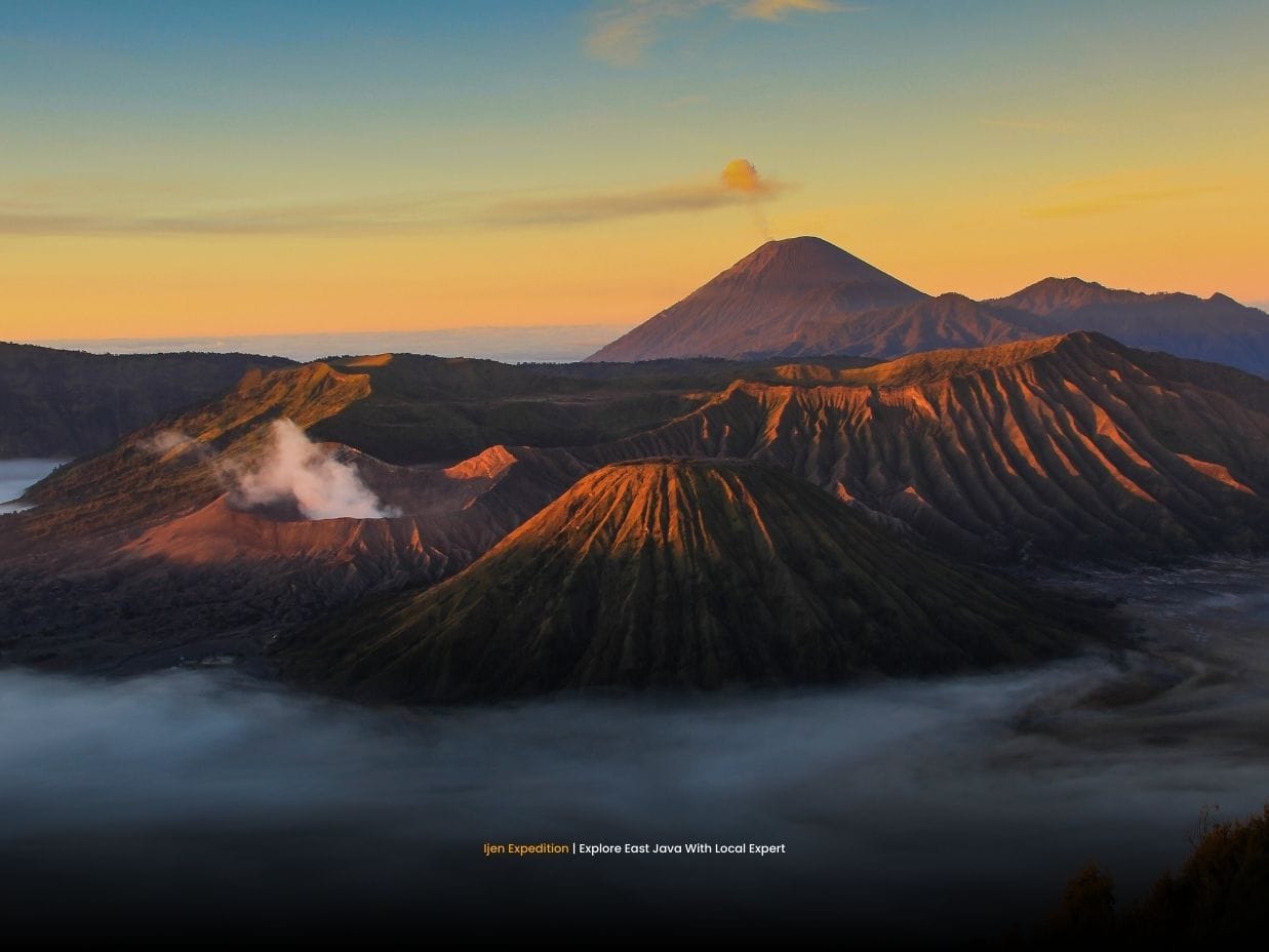 Sunrise view from King Kong Hill Mount Bromo viewpoint