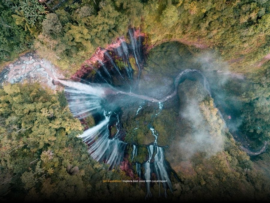 Tumpak Sewu waterfall panorama East Java