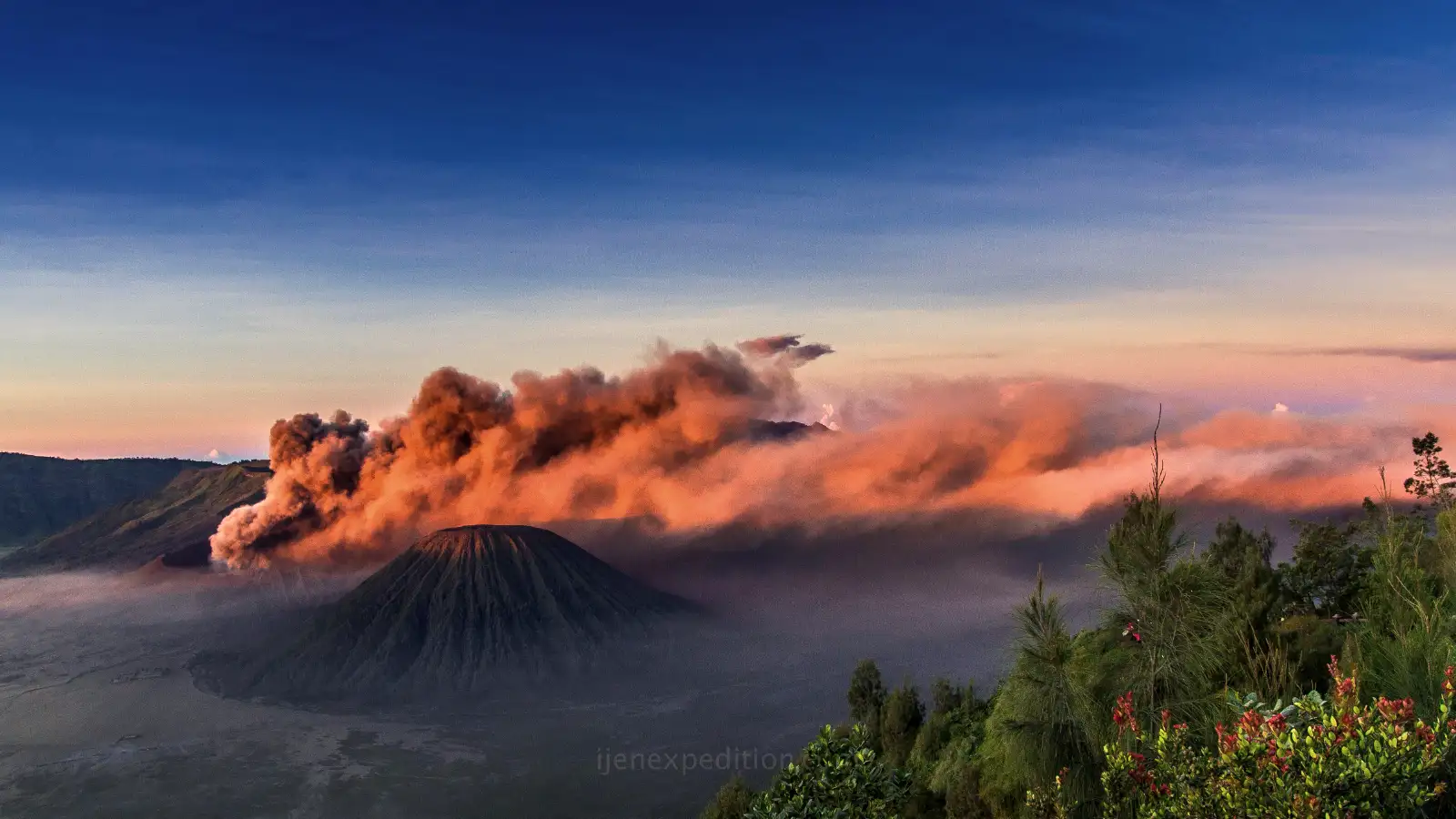 Recommended Footwear for Volcanic Ash High-quality trekking gear and footwear used for exploring the volcanic rim of Mount Bromo