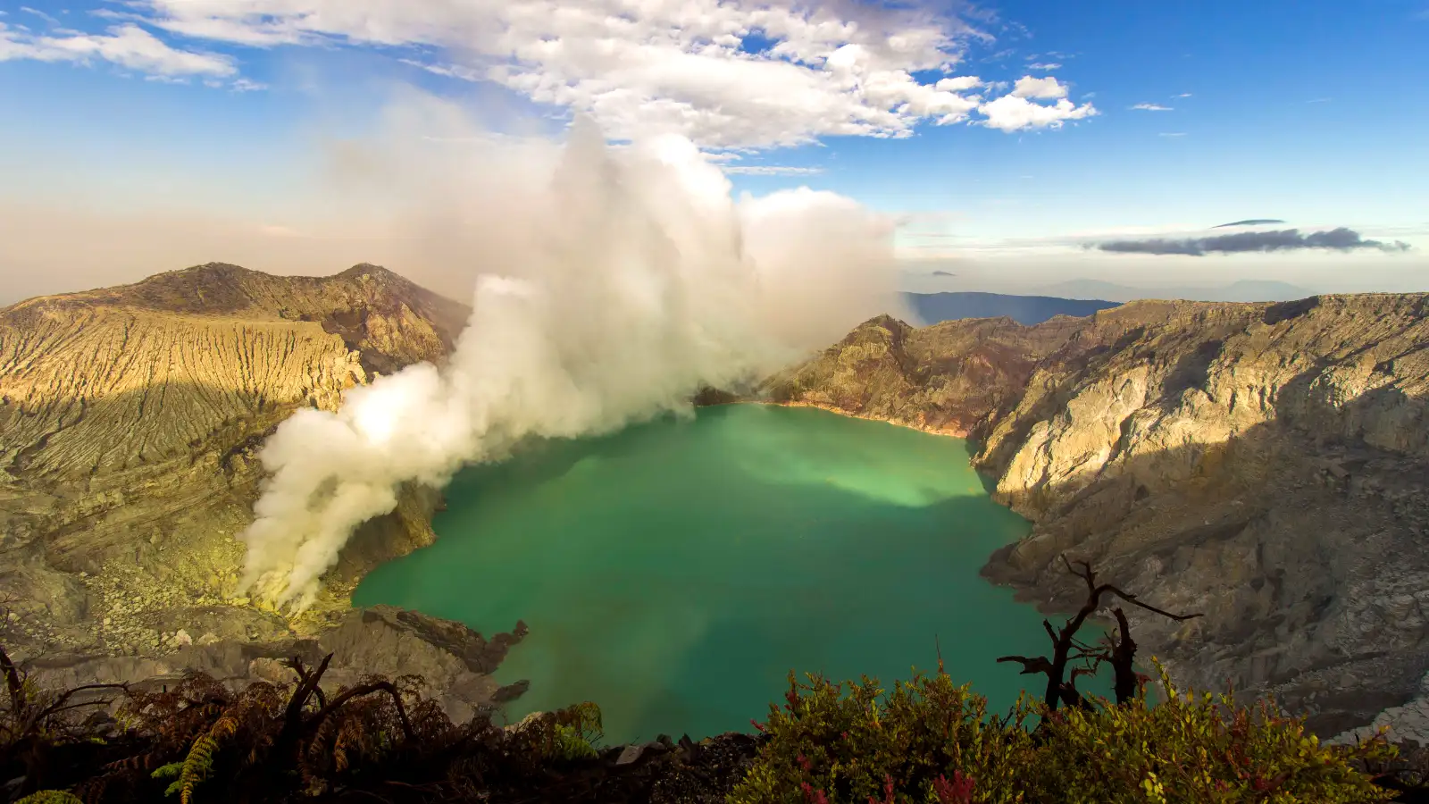 Ijen Crater Blue Fire at Night