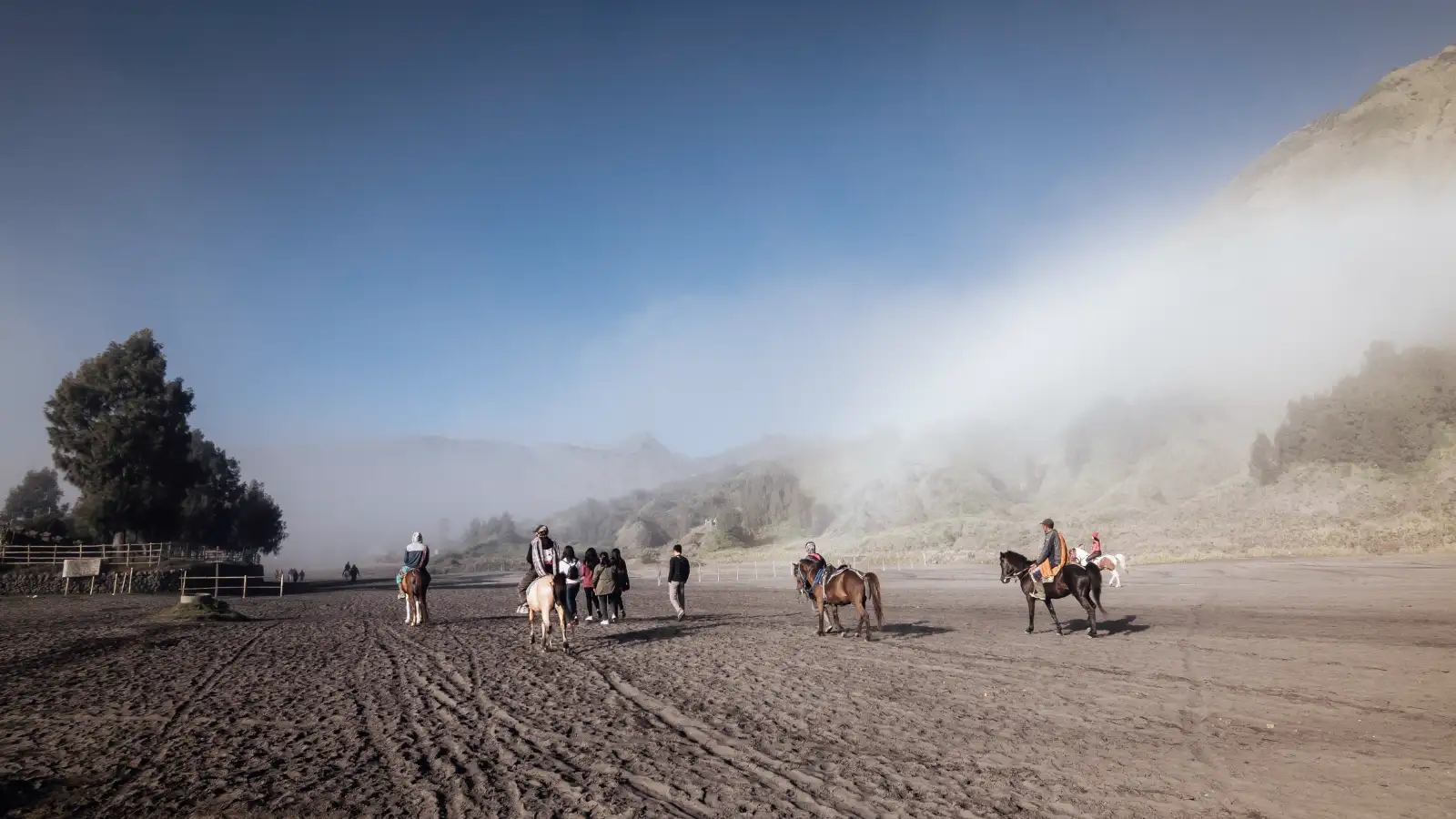 Vast landscape of the Sea of Sand at Mount Bromo East Java