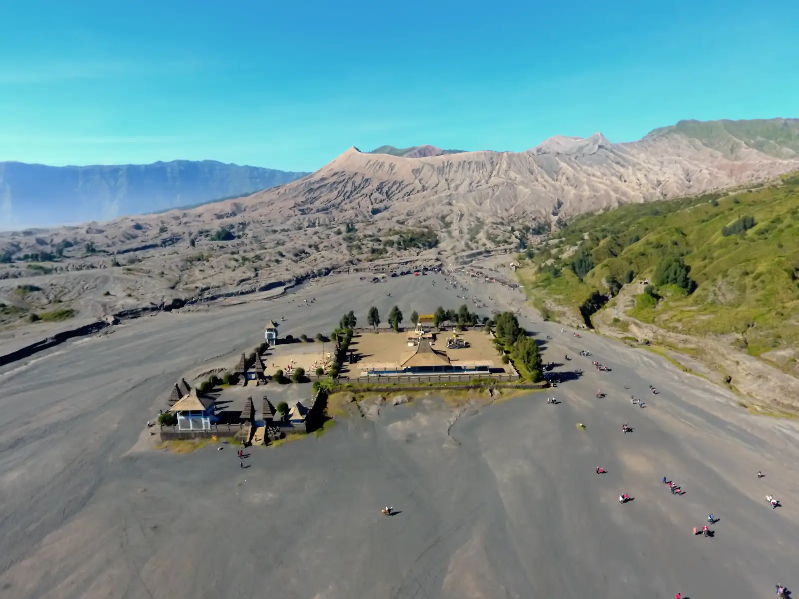 Family view of Mount Bromo landscape at sunrise