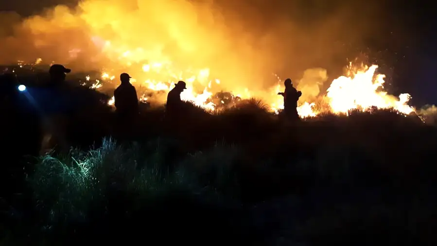 Mount Bromo Wildfire Update Wildfire smoke over Mount Bromo savanna area