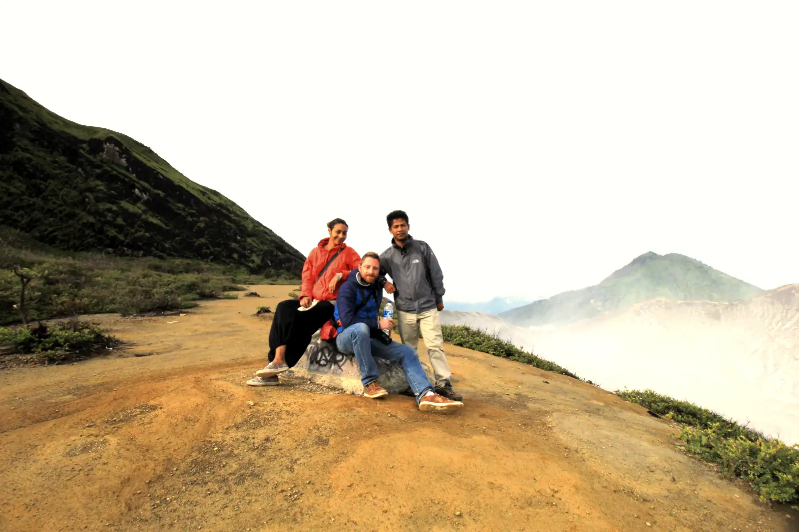About Ijen Expedition Background Landscape of Mount Ijen crater lake in East Java