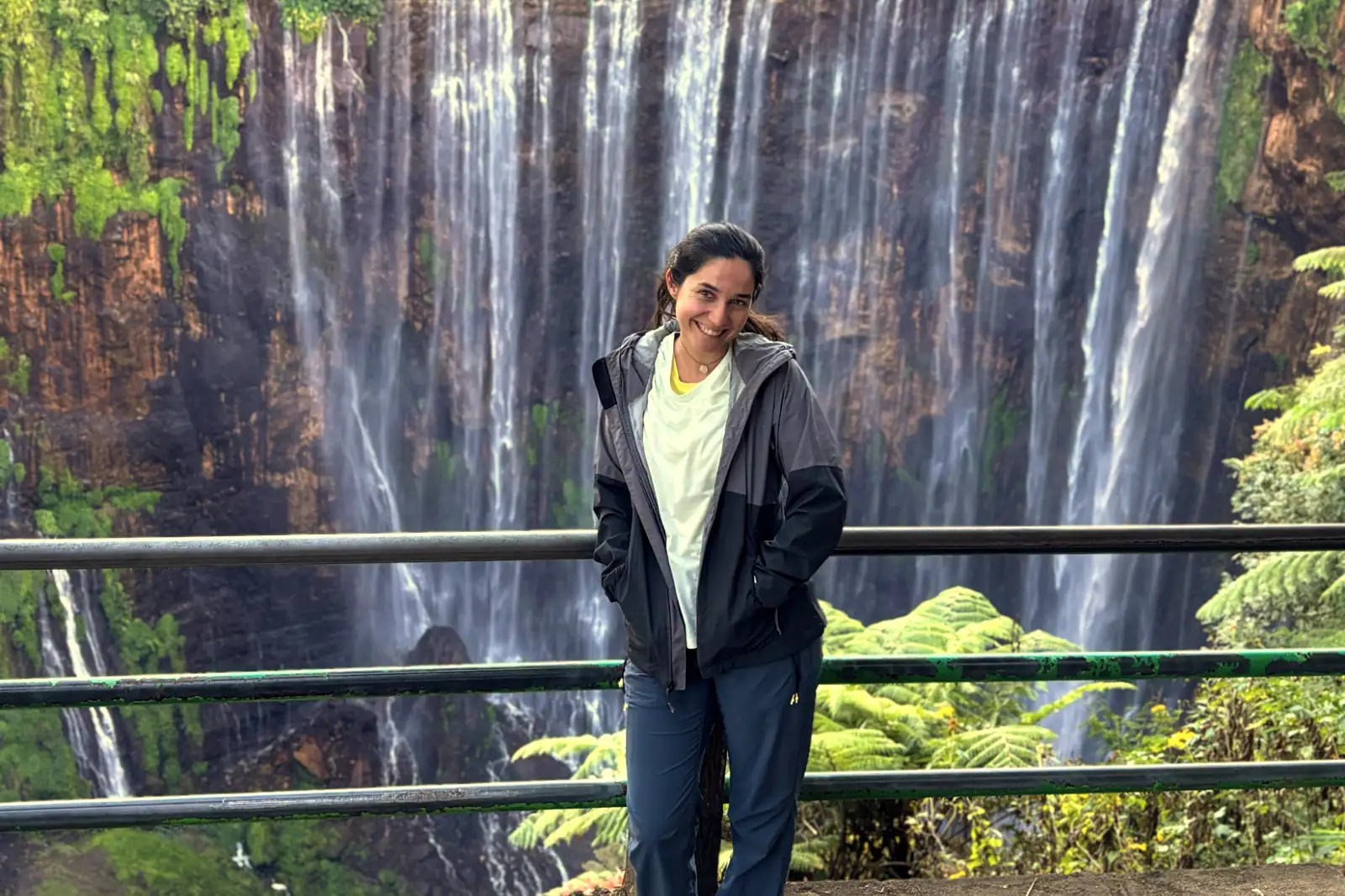 Tumpak Sewu Waterfall Landscape Overview Tumpak Sewu Waterfall panorama view from the top rim